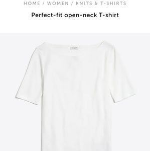 J Crew Perfect Fit Open Neck T- Shirt